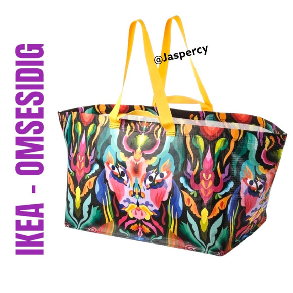 IKEA-ÖMSESIDIG Limited Edition Vibrant Multi Color XL Everything Shopping Bag - Picture 1 of 11